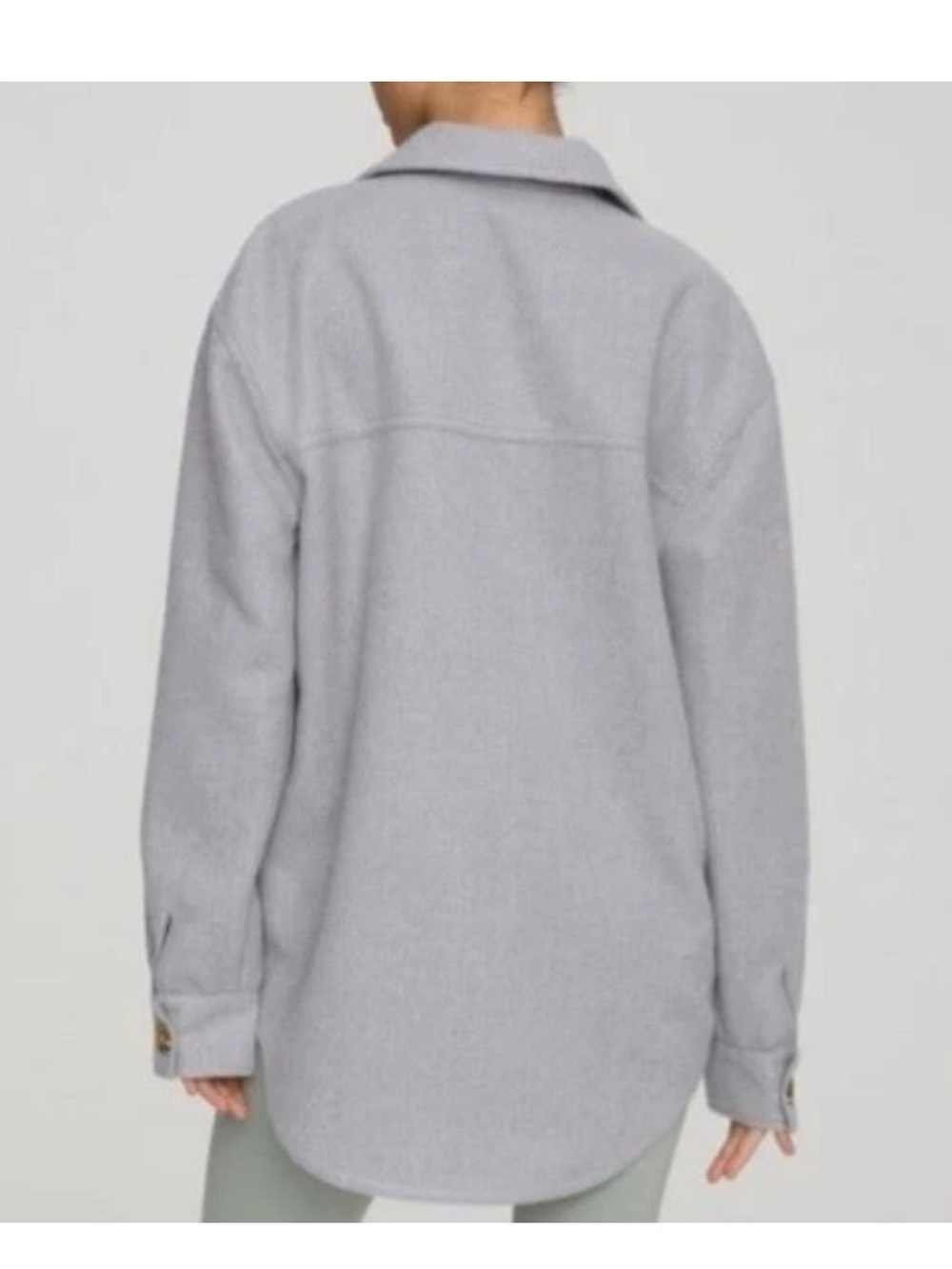 Good American Longline Shacket in Dusty Quarry Size XS/X - Picture 2 of 7